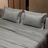 Stoa Paris Double Bedsheet with 2 Pillow Covers sheet with Harbour Mist Grey