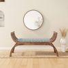 Magnolia Solid Wood Dining Bench In Teak Finish