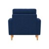Oliver Boucle Fabric Lounge Chair in Blue Colour