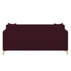 Convil Velvet L Shape 4 Seater Sofa in Red wine Color