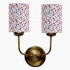 Devansh Metal Electric Wall Light in Gold Colour with Multi Shade Count of 2 Lights