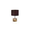 Loyall Brown Natural Fiber Shade Table Lamp with Natural Wooden Base