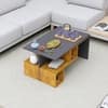 Hexa Engineered Wood Coffee Table With Storage In Slate Grey And Giant Wood