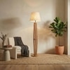 Tall Boy Black Jute Floor Lamp with Black Jute Base