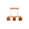 Lyon Beige Solid Wood Cluster Hanging Light