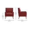 Leston Upholstered Fabric Arm Chair in Copper