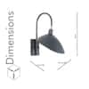 NOIR Modern Black Metal Adjustable Wall Light with E14 Holder