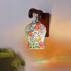 Devansh Solid Wood Electric Wall Light in Brown Colour with Multi Shade Count of 1 Light