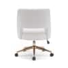 Doe Buck Lotsee Modern White Boucle Office Chair