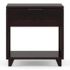 Capri Solid Wood Bedside Table in Mahogany Finish