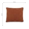 Square Check Cashew Rust Decorative Cushion Cover 16 x 16 Inches