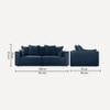 Flycon 3 Seater Pull Out Sofa cum Bed  in Blue Colour