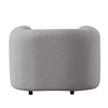 Zenol Boucle Fabric 1 Seater Sofa In Grey