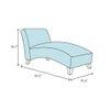 Pion Velvet Chaise Launger in Black Colour