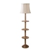 Devansh Shelf Wooden Floor Lamp
