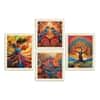 The Castle Decor Madhubani Art Wall Painting Set of 4
