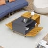 Hexa Engineered Wood Center Table With Storage And Open Rack In Giant Wood And Slate Grey