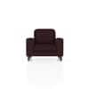 Verona Premium 1 Seater Fabric Sofa in Deep Plum Velvet Colour