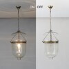 Nolan  Ceiling Pendant Light In Transparent  Glass & Brass Finish Metal