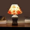 Devansh Conical Multi Cotton Shade Lamp With Wood & Mosaic Glass Base For Decoration/Office/Home/Gifting/Study For Decoration/Office/Home/Gifting/Study -(10X10X14.5) Inches -A