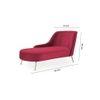 Henz Velvet Chaise Launger in Maroon Colour