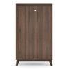 Webster 24 Pair Shoe Rack in Classic Walnut Finish