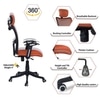 Jeaorda High Back Ergonomic Chair in Orange Colour