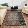 Multicolor Abstract Machine Made Polyester 6 X 9 Feet Carpet
