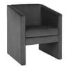 Shuntina Accent Velvet Chair in Dark Grey Colour