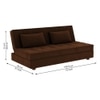 Merson 3 Seater Fold Out Sofa cum Bed  in Brown Colour