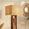Victoria Beige Jute Floor Lamp with Beige Jute Base