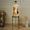 Brio Stand Metal and Glass Electric Floor Lamp in White Colour