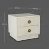 Snowcrest Engineered Wood Bed Side Table in White