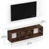 Skiddo Lite Engineered Wood Tv Entertainment Unit Set In Brown Maple & White Finish