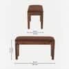 Arbor 4 Seater Dining Set with Cushioned Bench in Beige Colour