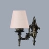 Devansh Metal Electric Wall Light in Antique Gold Colour with White Shade Count of 1 Light