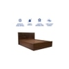 Themis Engineered Wood Queen  Size Bed With Box Storage (Walnut Finish)