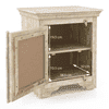 Anokhi Solid Wood Bedside Table In Rustic White Finish