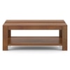 Striado Rectangular Solid Wood Coffee Table In Amber Walnut Finish