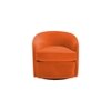 Andean Swivel Solid Wood Accentrel Chair in Orange Colour