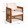 Sereno Solid Wood Lounge Chair in Multicolor Colour