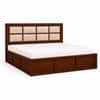 Eshaan Solid Wood Compact King Bed Hydraulic Storage Provincial Teak Finish Mattress 72 x 72 Inches