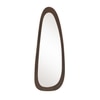 Sabi Solid Wood Assymentric Wall Mirror In Dark Chestnut Finish