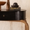 Andaman Inglis Small Solid Wood Console Table in Black Colour