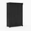 Claire Solid Sheesham Wood 2 Door Wardrobe In Black Finish