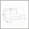 Valerio Duo-Panel Luxe Queen Size Bed in Grey Blue colour Velvet with Oak wood Frame