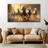The Castle Decor 7 Running Horses Vastu Wall Art Framed Painting 27x48 Inch (Style 3)