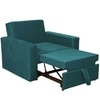Bella One  Seater Pull Out  Fabric Sofa Cum Bed Teal Blue