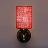 Devansh Metal Electric Wall Light in Antique Gold Colour with Maroon Shade Count of 1 Light