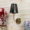 Devansh Metal Electric Wall Light in Gold Colour with Black Shade Count of 1 Light